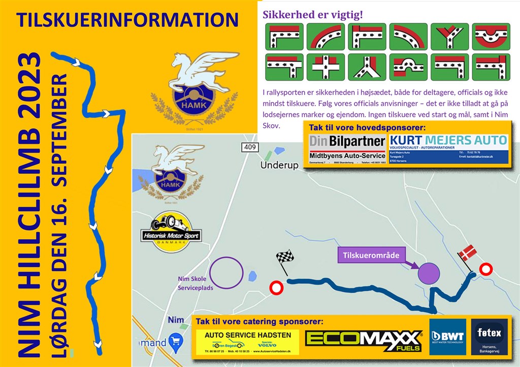 Tilskuerinformation til Nim Hillclimb 2023.